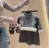 Camiseta Base de Forro Polar para Niñas, Top de Manga Larga para Niños Otoño e Invierno, Sudadera Interior de Invierno para Bebés y Niñas Pequeñas
