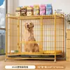Jaula para perros medianos y grandes, para interior con inodoro, jaula para mascotas para Border Collies, perros pequeños, Labradores y Golden Retrievers