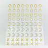 Venta al por mayor del fabricante Pegatinas de Arte para Uñas Estéreo 3D Estampado en Caliente Línea Francesa Pegatinas para Uñas Círculo Punto Joyería para Arte de Uñas Oro