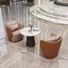 Escritorio de Oficina y Silla Nórdicos Sofá Oficina de Ventas Sofá Individual de Arte en Cuero de Diseñador Sofá para Lobby de Hotel Oficina