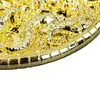 Letrero con Patrón de Dragón Chapado en Oro con Diamantes, Placa de Nombre de Plástico para Decoración de Caja de Regalo, Letrero de Dragón para Caja de Pasteles de Luna, Etiqueta para Caja de Té