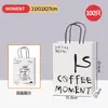 Bolsas Personalizadas para Café para Llevar, Bolsas de Papel Kraft, Bolsas Tote para Llevar, Bolsas de una y Doble Taza para Tiendas de Bebidas y Té de Leche para Uso Comercial