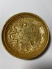 Adornos de Bronce Antiguo, Dragón y Fénix Dorados Jugando con Perlas, Plato Dorado de la Fortuna Dragón y Fénix, Plato de Mesa para el Hogar, Adornos Artesanales para el Hogar