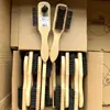 Escova de Sapato Multiuso Três Lados Cerdas Sapato Escova de Sapato Cerdas de Porco Escova Três Usos Escova de Madeira Minsong 8303