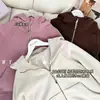 Sudadera con capucha Lulu Bling Mismo estilo para mujer, corte holgado, cierre de cremallera dorada, forro polar, engrosada, corta, ropa de yoga
