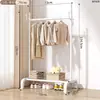 Perchero de pie para uso doméstico, perchero móvil para dormitorio, tendedero para balcón, perchero de barra simple para interiores