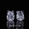 Cristal Branco Piezoelétrico Escultura Leão Despertando Raposa de Nove Caudas Acessórios Animal Pixiu Natural Asas Coração Brinquedo DIY Acessórios