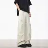 Pantalones de pierna ancha finos para hombre, nuevos para verano y otoño, estilo callejero americano, pantalones de trabajo de marca moderna, pantalones largos casuales versátiles