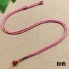 Colgante de cuerda de ágata natural tejida con flores para hombres y mujeres, colgante de jade, collar de alta gama, cuerda hecha a mano, cordón Manbo de color dorado