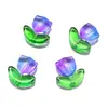 Pétalos de Tulipan de Vidrio con Gradiente de Colores Cuentas de Vidrio Cuentas Sueltas Joyería Hecha a Mano DIY Pulsera Collar Accesorios con Cuentas