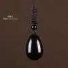 Pingente de ovo de cristal natural, pingente de ovo de pássaro de ágata amarela em forma de gota, acessório de colar semiacabado para DIY, atacado transfronteiriço