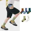 1726 Calcetines Infantiles al por Mayor 25 Otoño Nuevos Calcetines Cortos para Bebé de Moda Sin Costuras Bloque de Color Estilo Deportivo Calcetines de Algodón para Niños