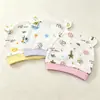 Touca de Camada Única para Recém-Nascidos, Touca Fetal em Formato de Urso, Touca Fetal Macia de Algodão para Recém-Nascidos, 0-3 Meses, Touca de Lua Cheia