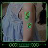 Lindo Tatuaje Adhesivo Luminoso de Sirena de Dibujos Animados para Mujer Niños Brazo Hombro Impermeable Larga Duración Fluorescente No Tóxico Lavable