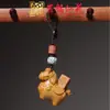 Yiming Xianyuan Caballo Mecedora de Haya Cadena para Teléfono Móvil Sándalo Rojo Colgante de Caballo Rizado Sándalo Verde Caballo del Zodiaco Llavero de Madera