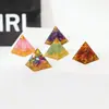Adornos de Pirámide Grava de Cristal de Chakra Manualidades Decoración de Escritorio de Oficina Adornos Estación Independiente Venta Caliente Transfronteriza