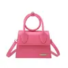 Jac tamanho médio 2026 nova moda francesa versátil rosa bolsa quadrada pequena bolsa de ombro bolsa transversal porta-moedas para mulheres