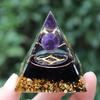 Nuevo Cristal Natural Transfronterizo Piedra Triturada Resina Pirámide Adorno para el Hogar Artesanía Adorno para el Hogar Chakra