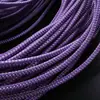 Piel de oveja con grano cuerda trenzada cuerda de piel PU 8 hebras con hilo trenzado cuerda de piel multicolor cuerda trenzada de piel fija al por mayor