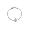 Pulsera de Broche Cuadrado con Circonia Galvanizada en Oro Real de 18K con un Diseño Elegante y Versátil, Joyería Retro de Lujo Ligero para Mujeres