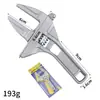 Llave para Grifo de Baño con Mango Corto de Aleación de Aluminio para Desmontar Tuberías de Desagüe y Abrazaderas de Tubería de Fontanería en Lavabos