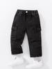 Jeans para Niños Primavera 2025 Nueva Ropa para Niños Genial y Guapo Pantalones con Bolsillos de Solapa Múltiple Pantalones Jeans de Primavera para Bebé