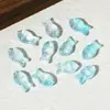 Cuentas de vidrio para peces con degradado bicolor y agujeros verticales, accesorios para joyería DIY para pulseras, collares y pendientes
