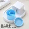 Taza de Lavado con Lentejuelas para Uñas, Nuevos Productos Transfronterizos, con Tapa, Soporte para Bolígrafos, Taza de Plástico en Capas, Herramienta de Limpieza para Pinceles, Caja de Herramientas