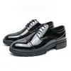 Zapatos de Cuero Puntiagudos con Cordones Brillantes para Hombre de Talla Grande Transfronterizos Zapatos Formales de Negocios Casuales Estilo Británico Zapatos de Moda para Hombre para Estudio Fotográfico