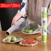 Película Fresca para Alimentos de 20 m Rollo Grande Cocina Doméstica Película Elástica Papel Fresco Refrigerador Frutas Almacenamiento de Alimentos Película para Alimentos