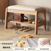 Banqueta para Cambiar Zapatos para Entrada de Casa, Gabinete para Zapatos Integrado y Banco Asiento, Banco Acolchado Suave para Recibidor, Zapatero con Asiento