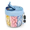 Caja de Medicina Portátil Temu, Tamaño Pequeño, Caja de Medicina de Plástico PP con Múltiples Compartimentos, Paquete de Siete Días, Siete Colores
