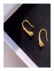 Brincos de Pino Gotas d'Água Retrô em Aço Titânio para Mulheres, Ouro 18K, Não Desbota, Brincos de Design Exclusivo, Acessórios, Retrô Artístico