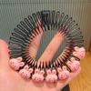 Accesorios para el cabello de resina de hierro Peine para cabello suelto Artefacto para el acabado del cabello suelto Diadema Horquilla elegante de flores para el cabello de mujer