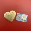 Insignia Corporativa Personalizada Logo Oro Puro 999 Pastel de Corazón Dulce Regalo de Confesión para Novia Lote de Oro Shuibe