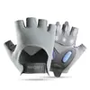Guantes de fitness para hombre y mujer, deportivos para exteriores, transpirables, seda de hielo, palma de silicona líquida, protección, resistentes al desgaste, guantes de ciclismo de medio dedo