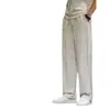 Pantalones de algodón y lino estilo chino para hombre, finos de verano, lino, pierna recta holgada, buena caída, transpirables, pantalones de pierna ancha, talla grande, casual