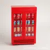 Mini Congelador de Doble Puerta Refrigerador Artificial Casa de Muñecas Cocina Miniatura Pequeños Electrodomésticos Casa de Juegos Juguete para Niños Modelo