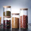 Pote de Vidro Selado Pote Doméstico para Armazenamento de Alimentos com Tampa Pote de Chá Pote para Armazenamento de Grãos Diversos Garrafa de Armazenamento Pote Selado Transparente