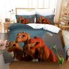 Set de Tres Piezas con Estampado de Animales Dinosaurio Exportación Transfronteriza de Amazon Funda Nórdica Funda de Almohada Ropa de Cama Impresión Digital 3D