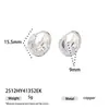 Moda Europea y Americana Estilo Retro de Alta Calidad Oro y Plata Dos Tonos Clips para Orejas Otoño e Invierno Exquisitos Simples Versátiles Nuevos Pendientes para Mujer