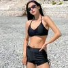 2026 Nuevo Bikini Sexy de Chica Caliente Conservador Adelgazante de Una Sola Manga Larga Estilo Boxer Dividido Traje de Baño para Aguas Termales
