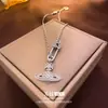 Pin de Circonita Europea y Americana de Nicho, Collar de Planeta con Personalidad Única, Cadena para Clavícula con Diseño de Saturno, Joyería Vintage de Lujo Ligero