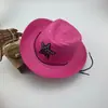 Sombrero de sol de mezclilla estilo coreano de verano para niños y niñas, sombrero de paja para bebé, sombrero de paja para niños con estrella de cinco puntas, venta al por mayor