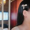 Moderna Hebilla de Rana Lazo de Circonita Borla Clip de Pico de Pato para Mujer Estilo Coreano Celebridad de Internet Elegante 2023 Tendencia Adorno para el Cabello