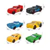 Coches Aleación Racing Lightning Mcqueen Sheriff's Board Tooth Patinete Modelo Adorno Niño Caja Regalo