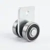 C50 Rueda de Rodamiento para Puerta Corredera de Fábrica de Alta Resistencia Capacidad 400 kg Rodamiento Doble Rueda Colgante para Riel Curvo Polea