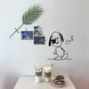 Venta al por mayor de fábrica Snoopy tallado estilo ins caricatura lindo alto valor de color pegatina de pared Snoopy decoración de cubo de basura