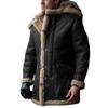 Sitio Independiente Chaqueta de Hombre Más Vendida Amazon Otoño e Invierno Abrigo Engrosado Gamuza Cálido Abrigo de Piel Sintética Chaqueta de Algodón
