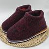 Pantuflas de Tela Hechas a Mano Pantuflas de Algodón Zapatos de Luna de Tacón de Bolsa para Mujer Otoño e Invierno Maternas Suela Gruesa Edad Media y Avanzada Forradas de Vellón Antideslizantes Resistentes al Desgaste